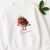 CUSTOM DTF TRANSFER | KNITTED WINTER ROBIN
