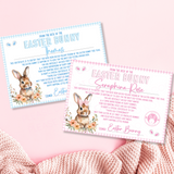 EASTER BUNNY PINK LANDSCAPE CERTIFICATE- PREMIUM CARD