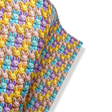 PASTEL FLUFFY BUNNIES PREMIUM FAUX LEATHER FABRIC