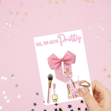 GIRL, YOU ARE SO PRETTY BOW DISPLAY CARDS- SINGLE OR PACK OF 4