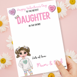 CANDY HEART GIRLS DOLLY GALAXY CHOCOLATE BOARDS- PREMIUM CARD