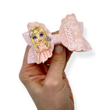 PINK GOOD WITCH DOLLY 3.5” | PRE CUT DIY HAIR BOW LOOPS
