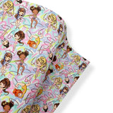 HULA HOOP GYMNAST PREMIUM FAUX LEATHER FABRICS