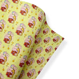 RED HAIRED GYMNAST PREMIUM FAUX LEATHER FABRICS