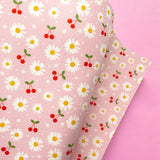 DAISIES & CHERRIES | PREMIUM FAUX LEATHER FABRICS