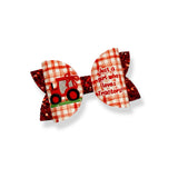 JUST A GIRL WHO LOVES TRACTORS BOW 3.5” | PRE CUT DIY HAIR BOW LOOPS