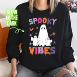 Spooky Vibes Glow in the Dark Full Colour Iron on T Shirt Transfers