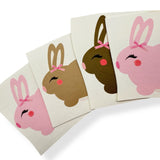 LITTLE BUNNY PINCH BOWS - DIY CUT OUT FAUX LEATHER FABRIC SHEETS
