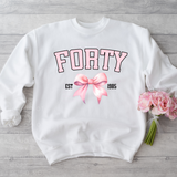 CUSTOM DTF TRANSFER - PINK BIRTHDAY BOW NUMBER & BIRTH YEAR