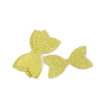 BUTTERCUP PRE CUT CHUNKY GLITTER BOW TAILS & CENTRES 3.5”- 4 PACK