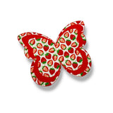 WHITE STRAWBERRY BUTTERFLIES | DIY CUT OUT FAUX LEATHER FABRIC SHEETS