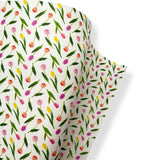 SPRING TULIPS PREMIUM FAUX LEATHER FABRICS