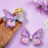3D FAIRY BUTTERFLY WING LILAC DOLLY 3.5” | DIY HAIR BOW LOOP CUTOUTS