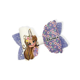 BUNNY GIRLS HAIR BOW LOOPS – 3.5” PRE-CUT DIY FAUX LEATHER BOWS