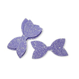 LUSH LILAC PRE CUT CHUNKY GLITTER BOW TAILS & CENTRES 3.5”- 4 PACK