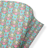 CUTIE LOVE HEART BUNNY PREMIUM FAUX LEATHER FABRICS