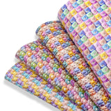PASTEL FLUFFY BUNNIES PREMIUM FAUX LEATHER FABRIC