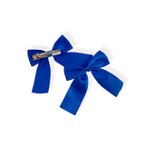 Royal Blue Satin Ribbon Hair Bows- 2.5''