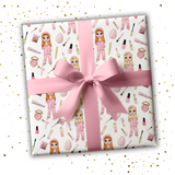 MAKE UP DOLLY WRAPPING PAPER- PERSONALISED OPTIONS