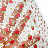STRAWBERRIES & DAISIES JELLY TRANSPARENT FABRIC