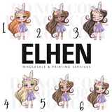 BUNNY GIRLS HAIR BOW LOOPS – 3.5” PRE-CUT DIY FAUX LEATHER BOWS