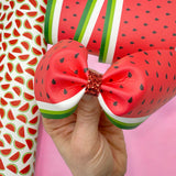 WATERMELON SUGAR | FAUX LEATHER MEGA BOW STRIPS