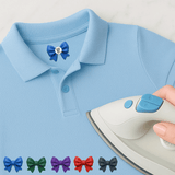CUSTOM DTF CLOTHING LABELS- SCHOOL BOWS- IRON ON