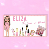 PERSONALISED FAUX LEATHER MAKE UP PLACEMATS – PINK DOLLY SHORTS EDITION