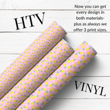 PRETTY PINK PINEAPPPLES PATTERNED HTV & SELF ADHESIVE VINYL