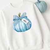 CUSTOM DTF TRANSFER | SPARKLY PUMPKINS- BLUE