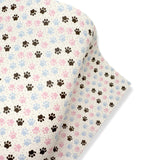 MIXED UP PAW PRINTS PREMIUM FAUX LEATHER FABRICS