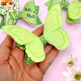 3D GREEN BUTTERFLY BOW TOPPER ONLY | DIY FAUX LEATHER CUTOUT