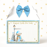NORTH POLE BEAR- BLUE - TREAT BOX LABELS- UV DECAL