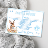 EASTER BUNNY BLUE LANDSCAPE CERTIFICATE- PREMIUM CARD