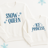 DTF TRANSFER | SNOW QUEEN - ICE PRINCESS - BLUE GLITTER