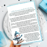 SNOWMAN'S NORTH POLE ADVENTURE BLANK STORY BOOKLETS- PREMIUM CARD