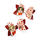 RED NOSE SPOTTY DOTTY DOLLIES 3.5” | PRE CUT DIY HAIR BOW LOOPS
