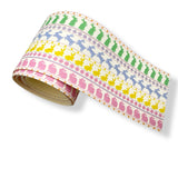 PASTEL BUNNIES FAUX LEATHER MEGA BOW STRIPS- 2 SIZES