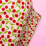 CHERRY FLOWERS | PREMIUM FAUX LEATHER FABRICS