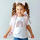 CUSTOM DTF TRANSFER - EMBROIDERY EFFECT- SPOTTY RAINBOW