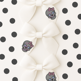 DTF MINI BOW TRANSFERS- PRETTY BOW SKULL RHINESTONES
