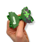 GREEN WITCH DOLLY 3.5” | PRE CUT DIY HAIR BOW LOOPS