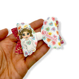 Candy Sweetheart Dolly bow for Valentine’s Day