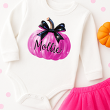 CUSTOM DTF TRANSFER | SHINY PUMPKINS- HOT PINK