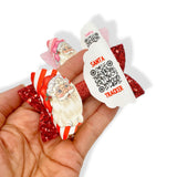 SANTA TRACKER BOWS 3.5” | PRE CUT DIY HAIR BOW LOOPS
