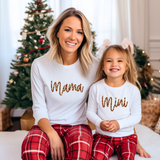DTF TRANSFER | MAMA - MINI - TARTAN GLITTER
