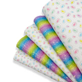 PASTEL BUNNY PAWS MEADOW PREMIUM FAUX LEATHER FABRICS