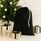 BLACK COTTON CANVAS SACK (2 SIZES)