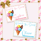 ICE CREAM TIME FAUX LEATHER PLACEMATS