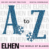 A-Z ICE GLITTER ALPHABET - DIGITAL DOWNLOAD